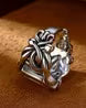 Silver-Plated Cocktail Ring