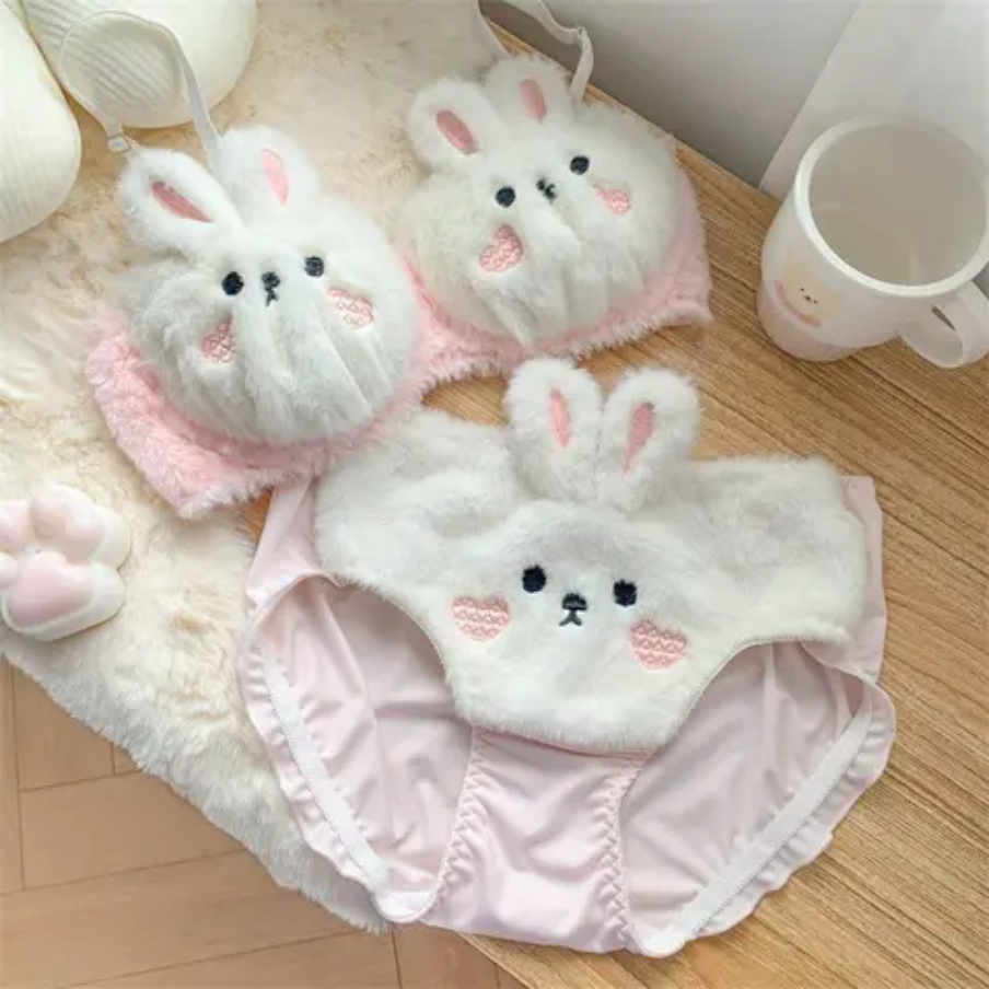 Ulta Soft Plush Kitty Teaddy Bear Lingerie Set