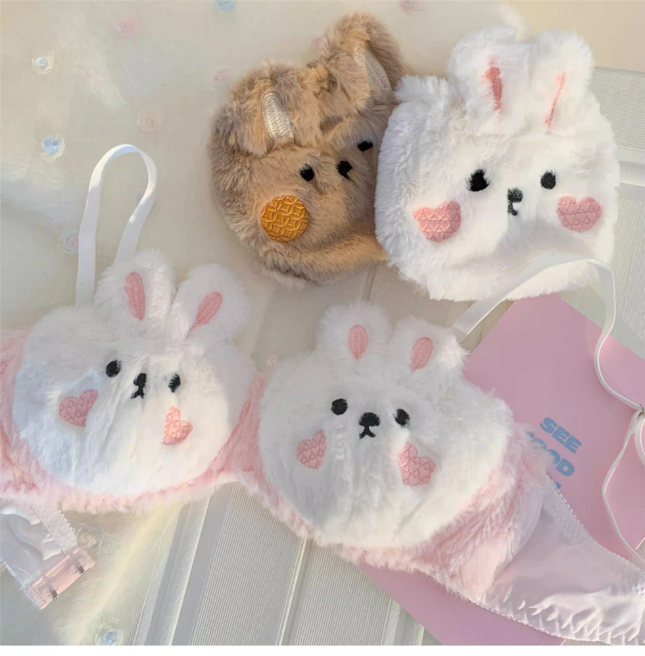 Ulta Soft Plush Kitty Teaddy Bear Lingerie Set