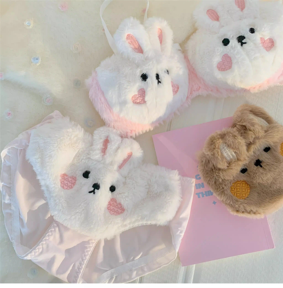 Ulta Soft Plush Kitty Teaddy Bear Lingerie Set