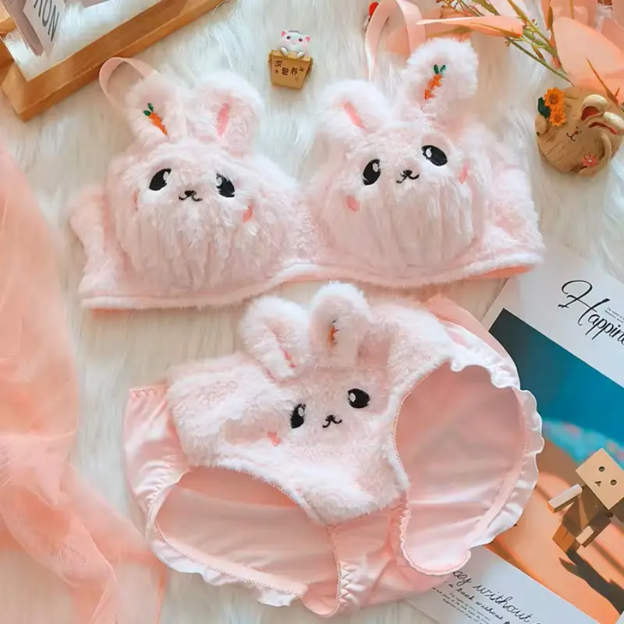 Ulta Soft Plush Kitty Teaddy Bear Lingerie Set
